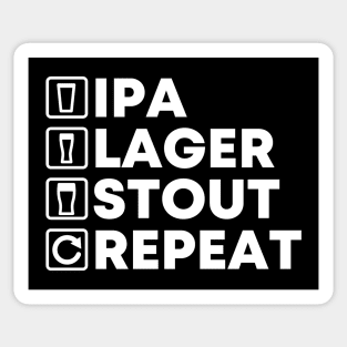 IPA LAGER STOUT REPEAT Sticker